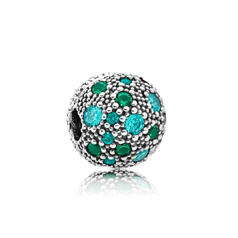 New Classic Shiny Love Stars Clip Beads Pendant Fit Original Pandora Bracelet DIY Jewelry Clasp Charm 925 Sterling Silver plated