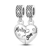 925 Silver Color Star Moon Heart Safety Chain CZ Beads Angle Wing Pendant Fit Bangle Charms Bracelet DIY Women Original Jewelry