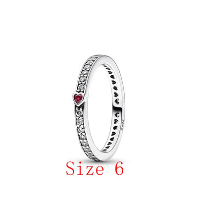 White Series Clear Stone Heart Clip Charm Fit Original 925 Sterling Silver Plated Bracelet Beads DIY Women Jewelry Gift Making