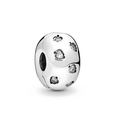 New Classic Shiny Love Stars Clip Beads Pendant Fit Original Pandora Bracelet DIY Jewelry Clasp Charm 925 Sterling Silver plated
