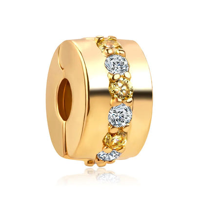 New Classic Shiny Love Stars Clip Beads Pendant Fit Original Pandora Bracelet DIY Jewelry Clasp Charm 925 Sterling Silver plated