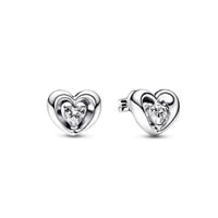 White Series Clear Stone Heart Clip Charm Fit Original 925 Sterling Silver Plated Bracelet Beads DIY Women Jewelry Gift Making