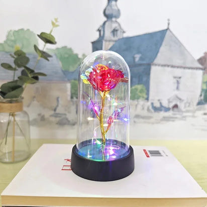 Rose Light Beautiful Realistic Looking Night Light Rose Eternal Flower Party Supplies LED Simulation Rose Flower Valentine's Day