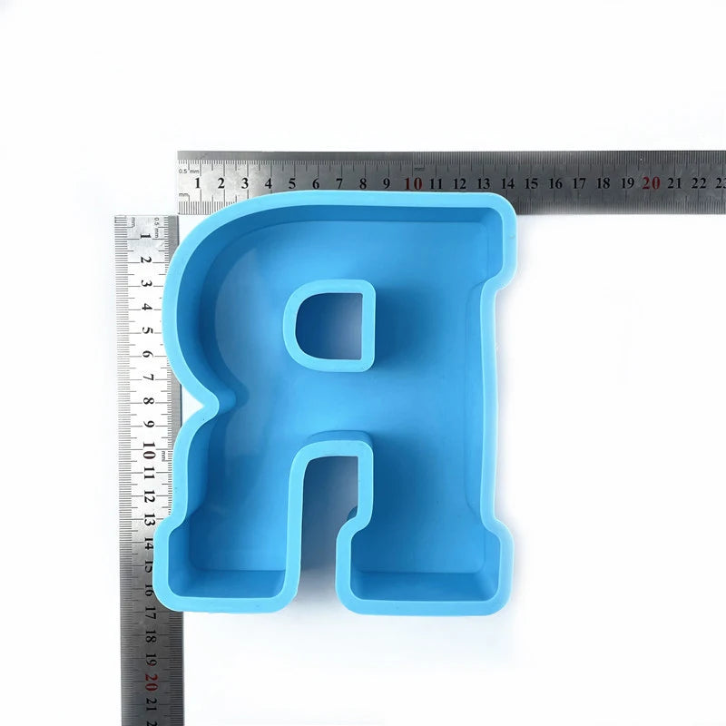 6inch Capital Alphabet Epoxy Resin Silicone Mold Letter Number Mould DIY Birthday Party Proposal Wedding Decoration Casting Mold