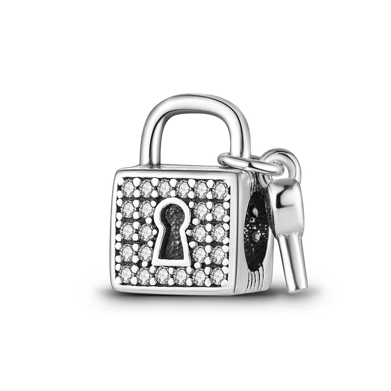 Original Breloque Charms Silver 925 Sparkling CZ Zircon Charm Beads fit plata de ley Original Bracelet DIY