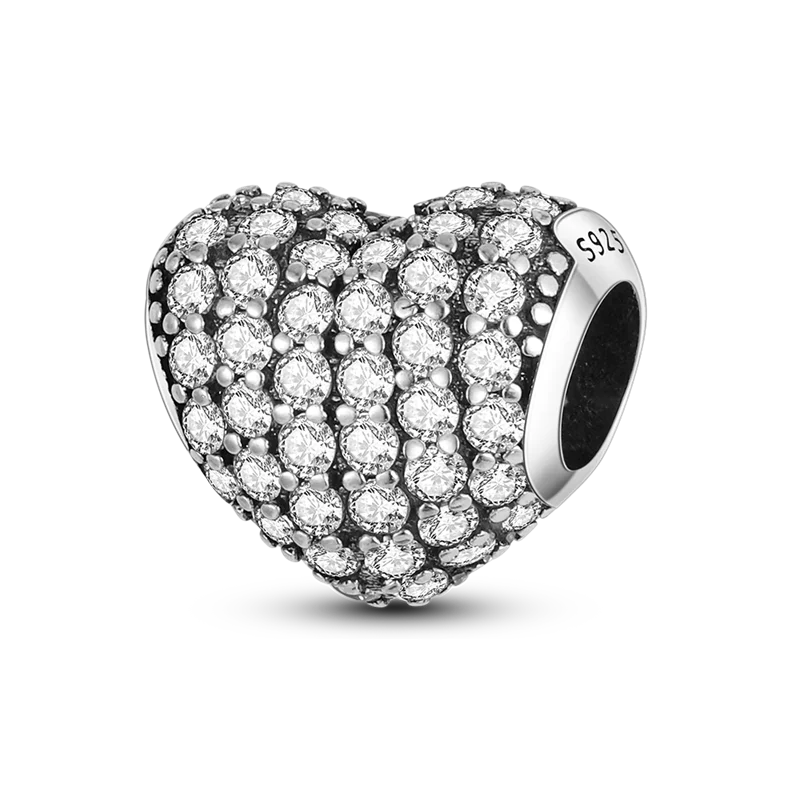 Original Breloque Charms Silver 925 Sparkling CZ Zircon Charm Beads fit plata de ley Original Bracelet DIY