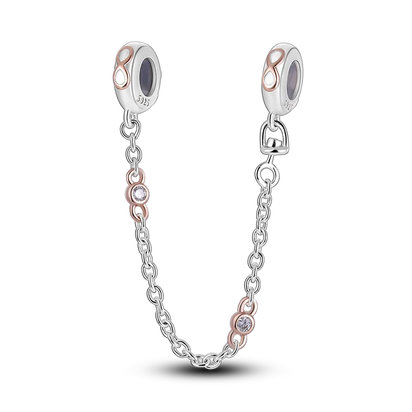 925 Silver Color Star Moon Heart Safety Chain CZ Beads Angle Wing Pendant Fit Bangle Charms Bracelet DIY Women Original Jewelry