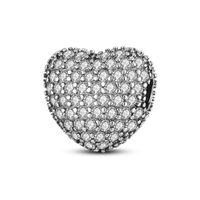 925 Silver Color Star Moon Heart Safety Chain CZ Beads Angle Wing Pendant Fit Bangle Charms Bracelet DIY Women Original Jewelry