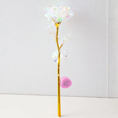 Eternal Rose Light LED Foil Flower Valentines Day Gift Wedding Party Decor  Artificial Rose Flowers Light Christmas Decoration