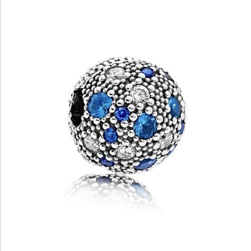 New Classic Shiny Love Stars Clip Beads Pendant Fit Original Pandora Bracelet DIY Jewelry Clasp Charm 925 Sterling Silver plated